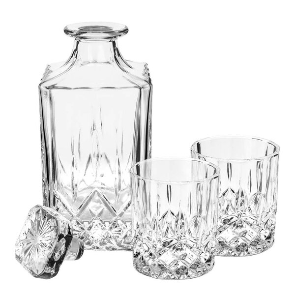 Admiral karaffel og glass i krystall 3 deler 89/27 cl