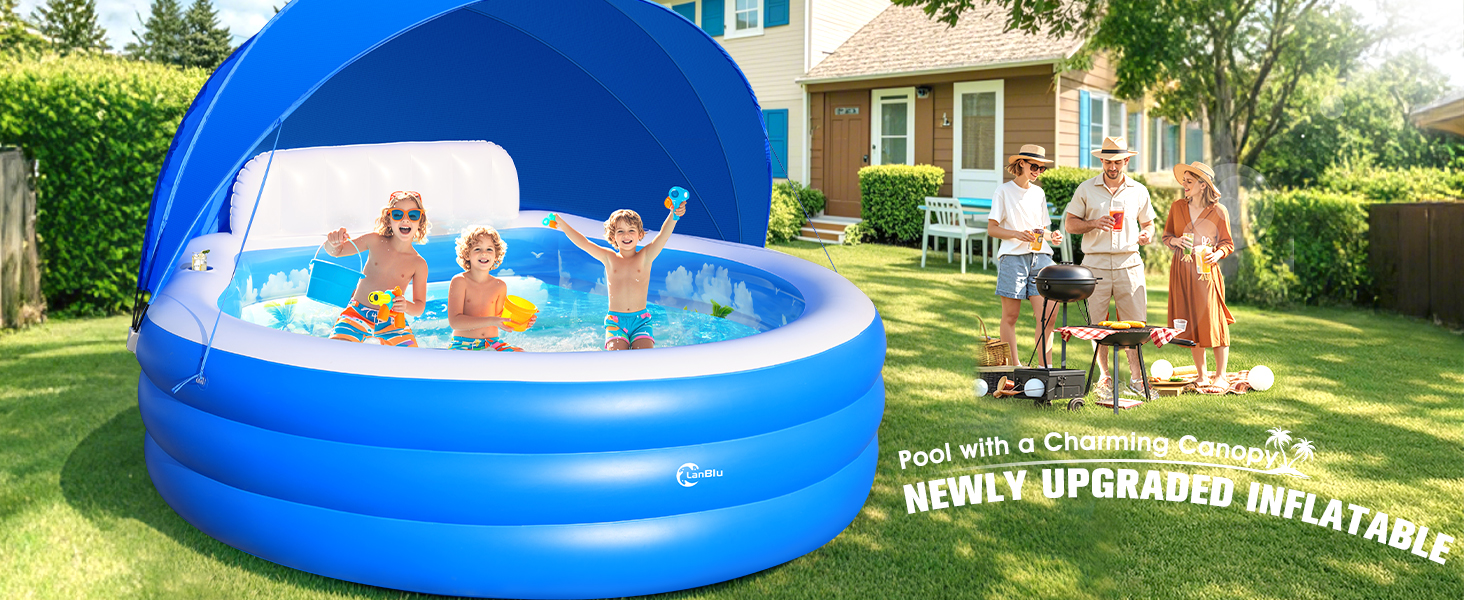 Inflatable Pool with Canopy