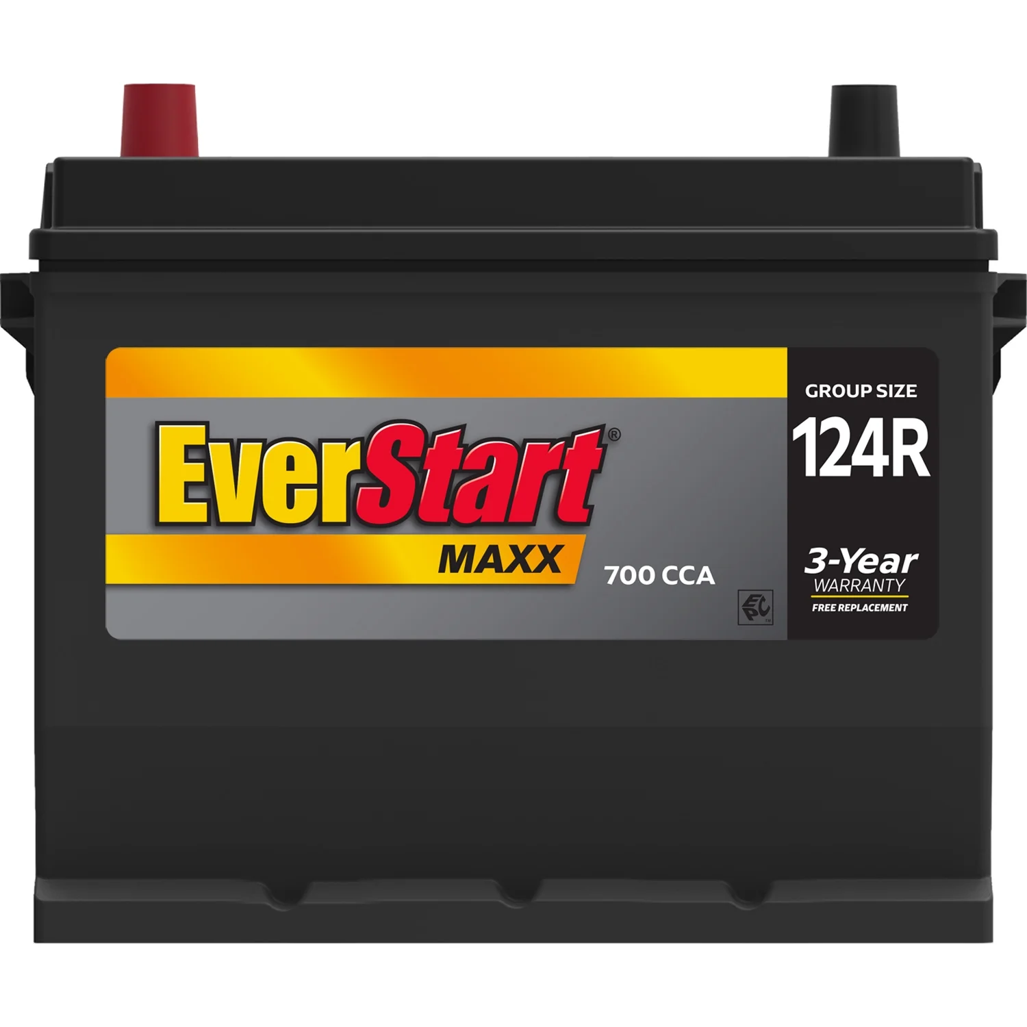 Everstart Maxx Lead Acid Automotive Battery, Group Size 124R 12 Volt, 700 CCA
