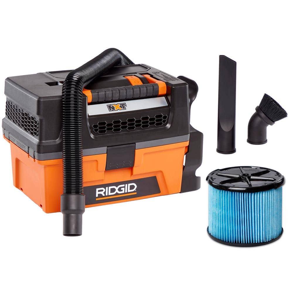 Ridgid HD0300 3 Gallon 5.0 Peak HP NXT Wet/Dry Shop Vacuum with Filter, Expandable Locking Hose and Accessories