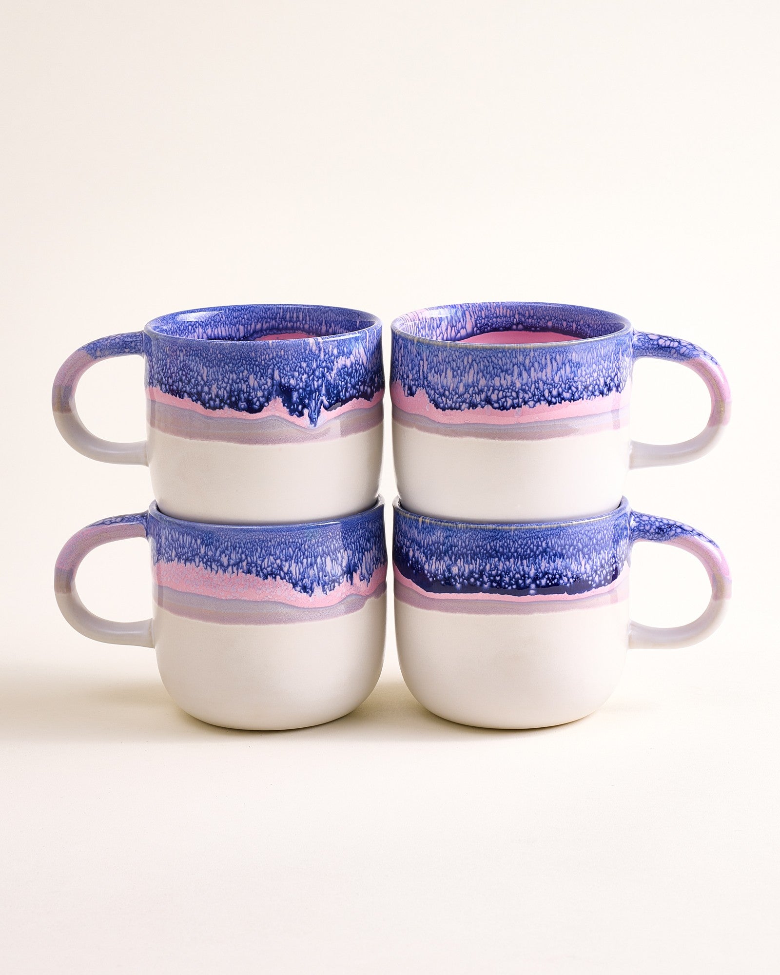 COIMBRA - LARGE MUG BLUE PURPLE SET OF 4