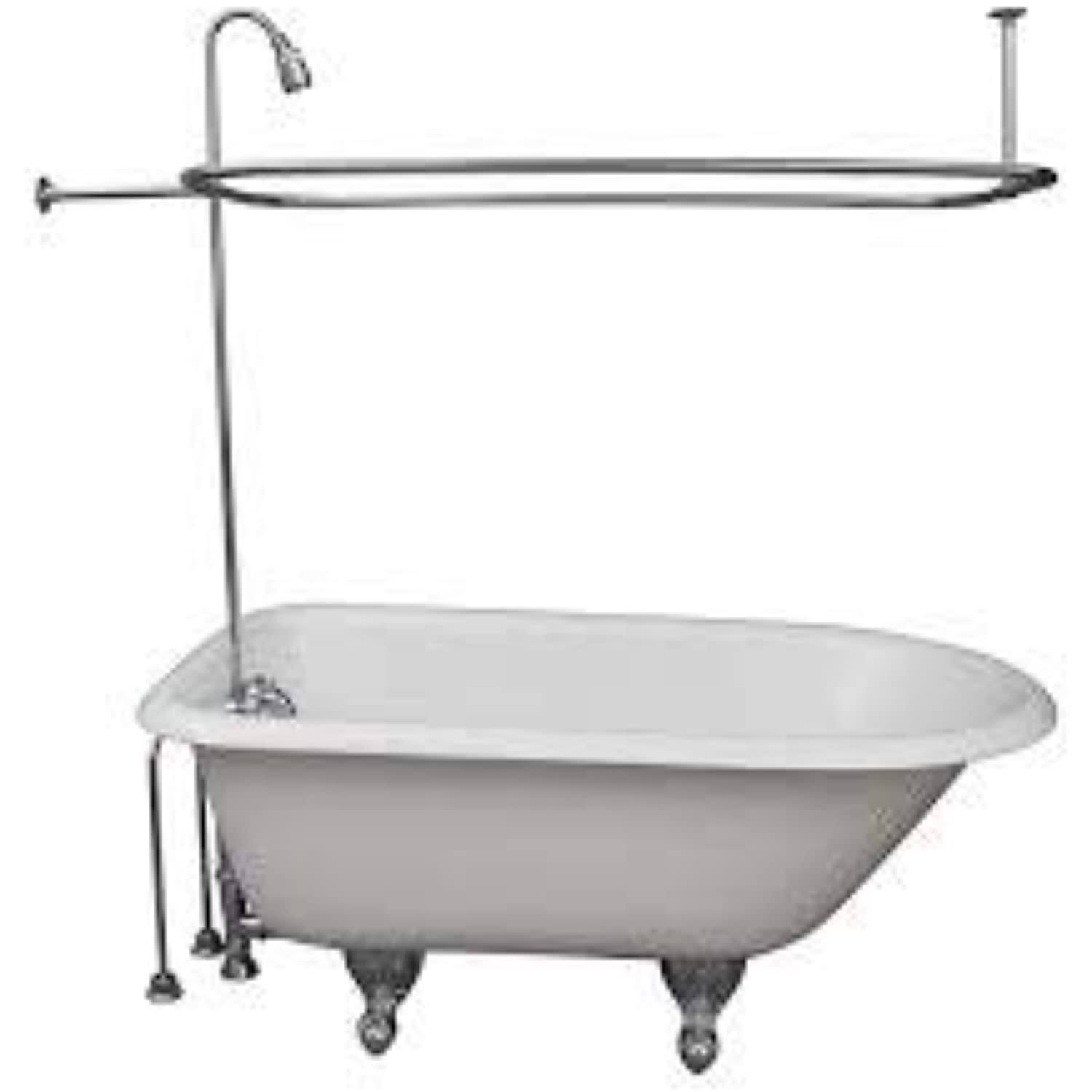 Clawfoot Tub Shower Faucet and Rectangular Combo Set R2200A