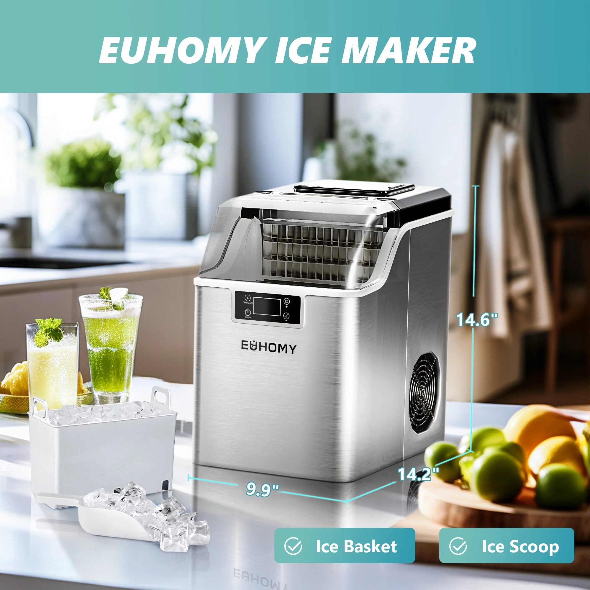 Euhomy Tile Plus Cube Ice Maker