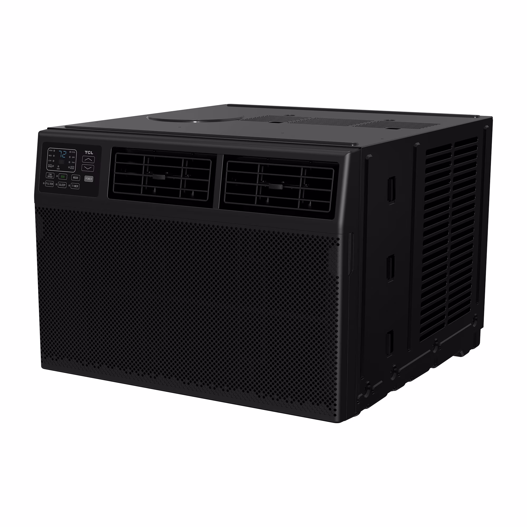 10,000 BTU Smart Window Air Conditioner, Fan Dehumidifier, 450 Sq. Ft., Remote Control, Works with Alexa/Google Assistant, Black, W10W92-B4(Black)