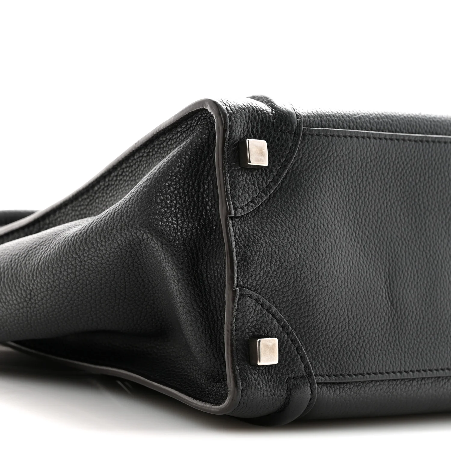 Drummed Calfskin Micro Luggage Black