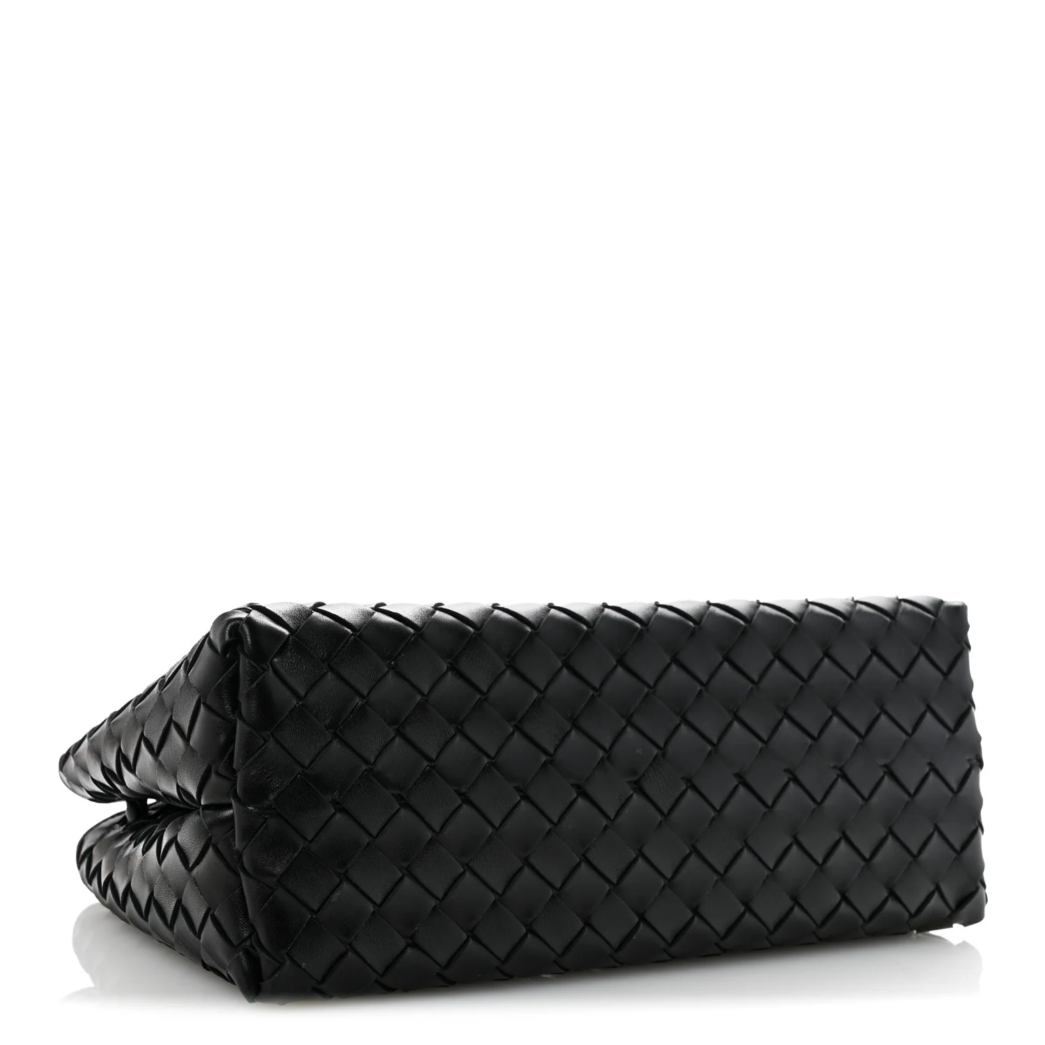 Nappa Intrecciato Small East West Andiamo Shoulder Bag Black