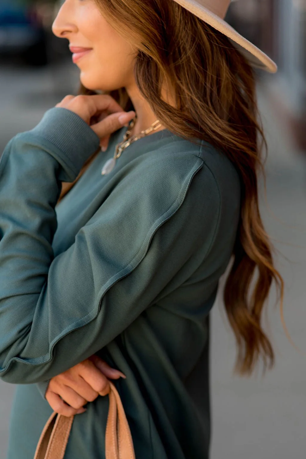 Wavy Seamed Sweatshirt