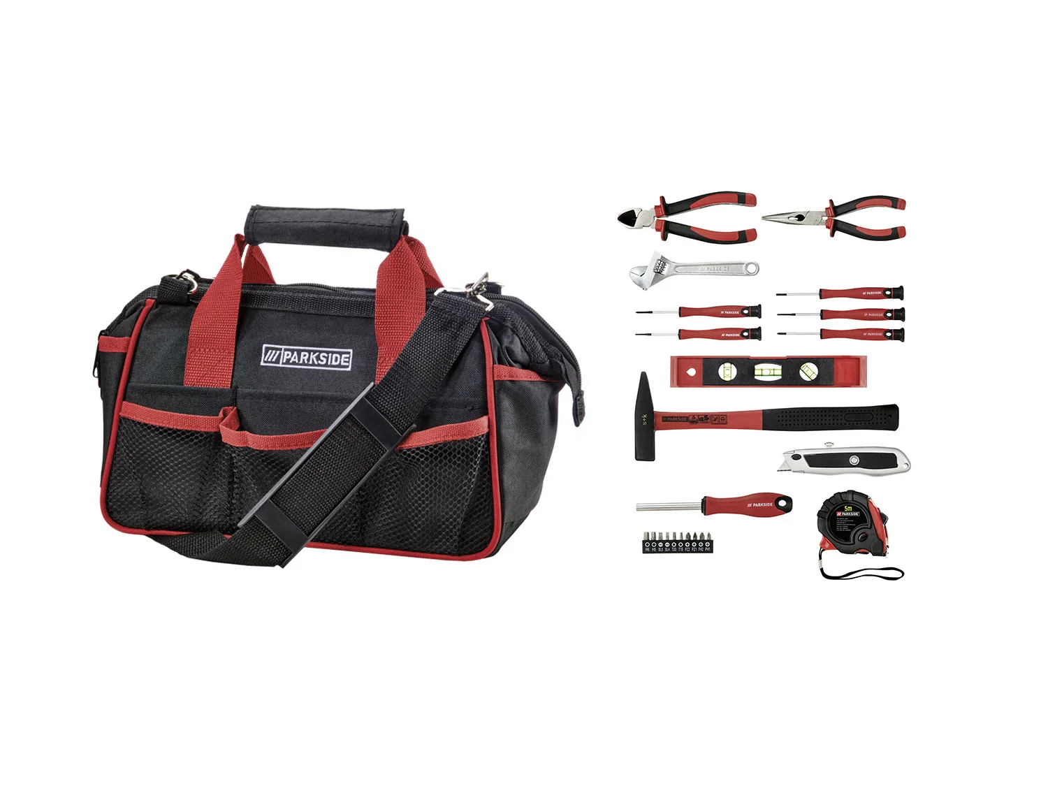 PARKSIDE Set d'outils dans un sac de rangement