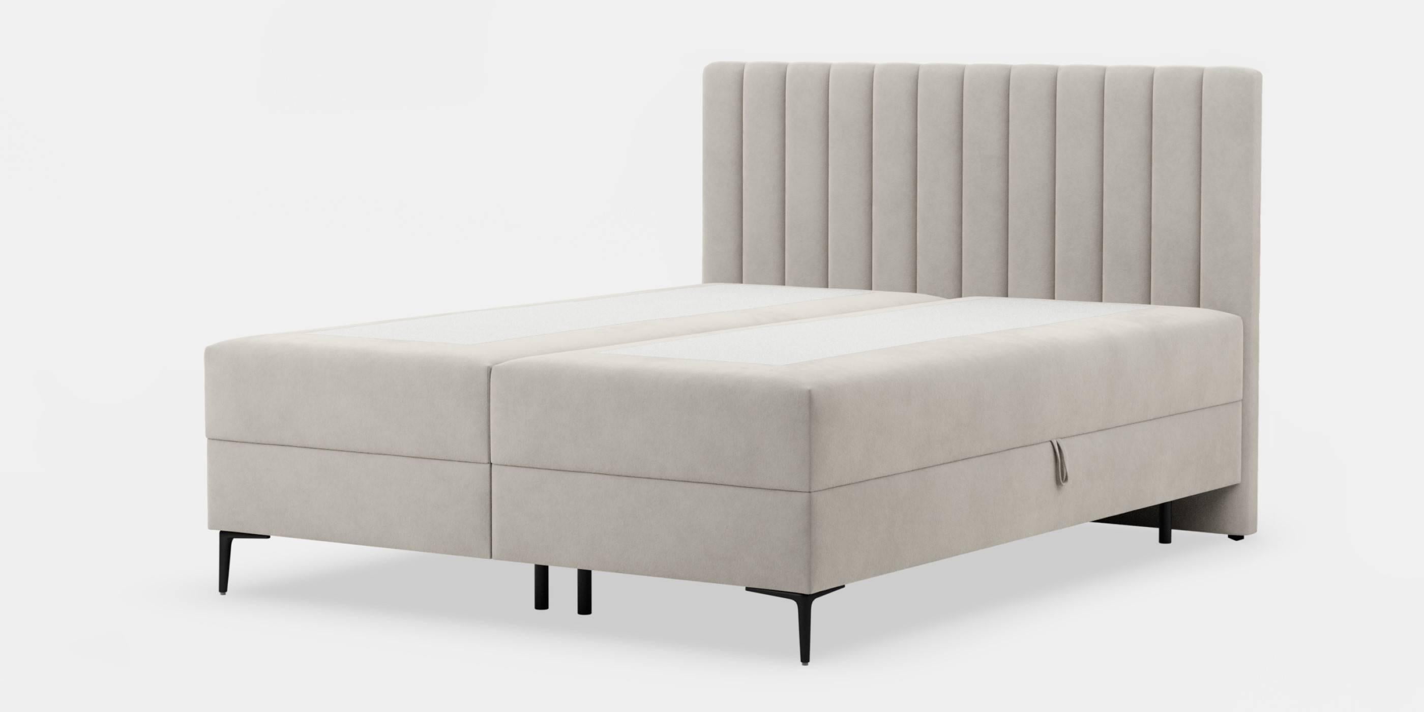 by fonQ Pazara Boxspring met Opbergruimte 180 x 200 cm - Beige / Zwart
