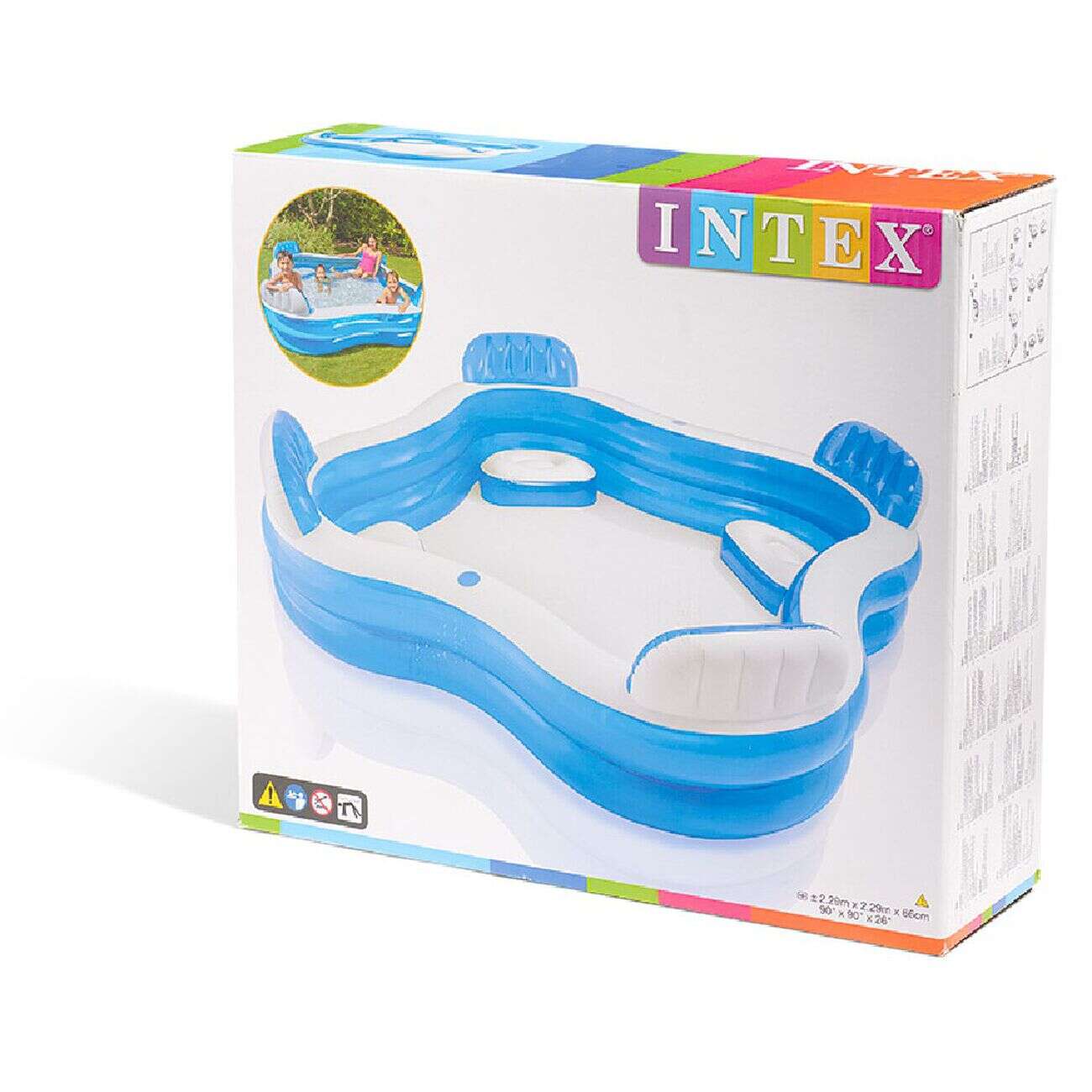 Piscinette gonflable familiale Intex 229x229xH66cm