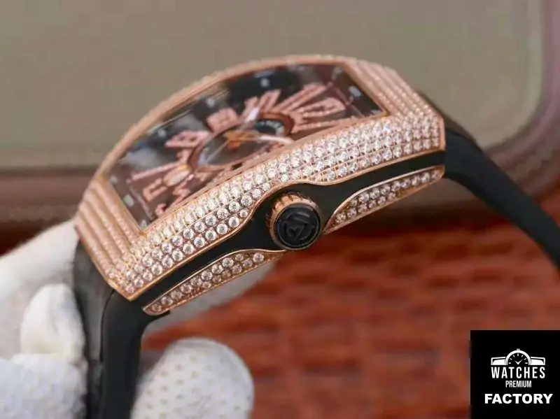 Franck Muller Vanguard 18K Rose Gold V45.SC.DT.D.NBR.CD.5N.NR Black Dial