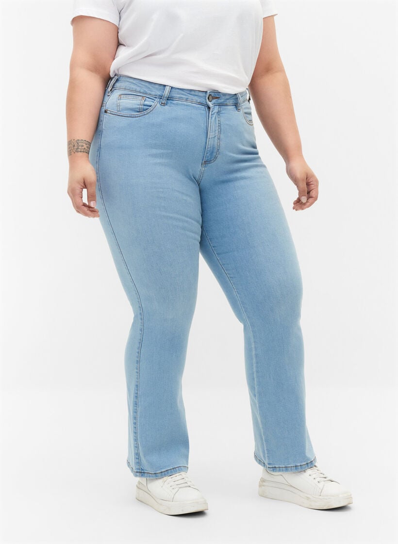 Zizzi High-waisted Ellen bootcut jeans