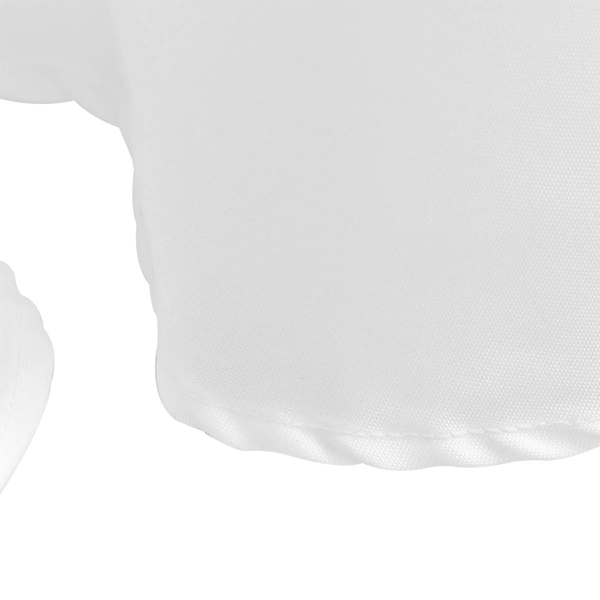 10 pcs 120'' Round Tablecloth Polyester For Home Wedding Restaurant Party White - Image 9