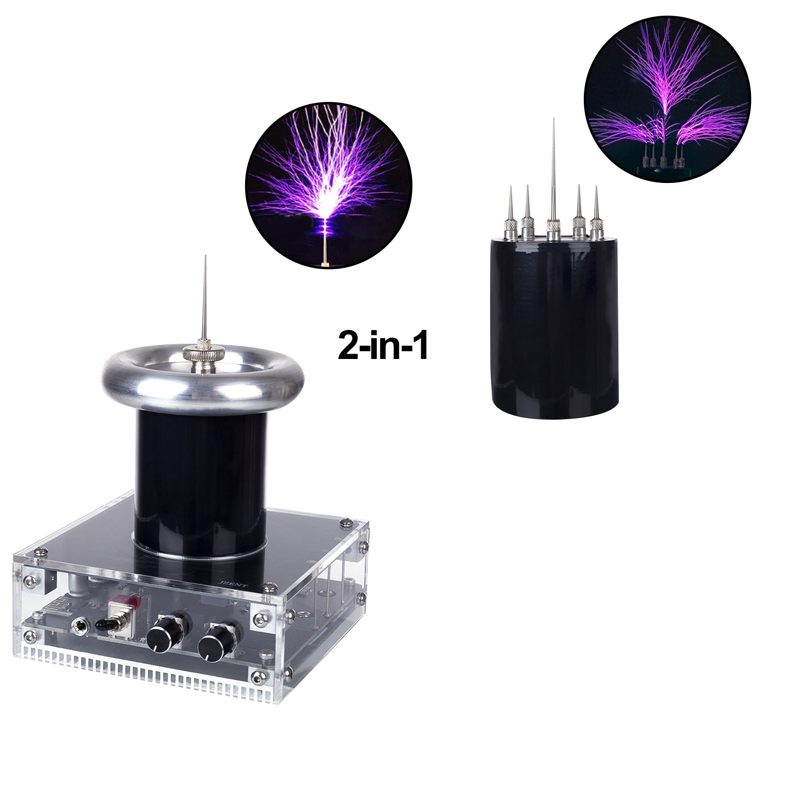 2 In 1 Multifunction Bluetooth Square Wave Music Tesla Coil Scientific Experiment Toy with 25cm Artificial Lightning