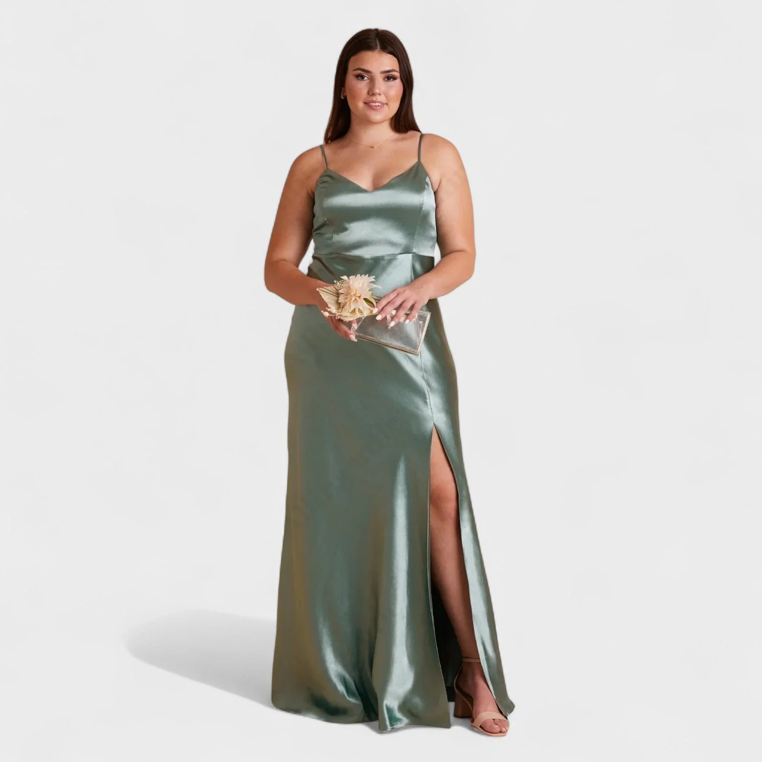 Robe nuisette en satin Lúcia