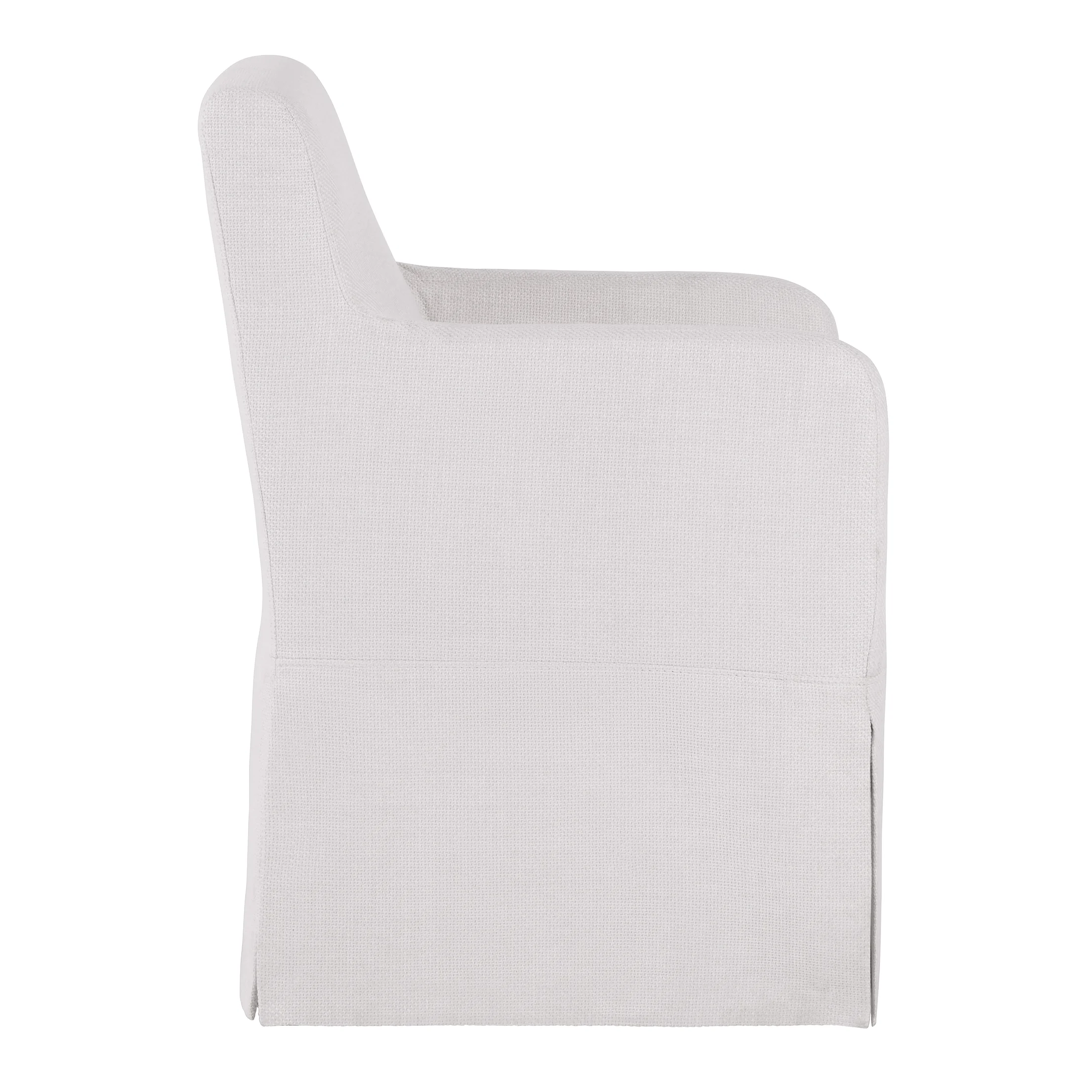 My Texas House Wren Slipcover Dining Chair with Rolling Caster Wheels, Cream