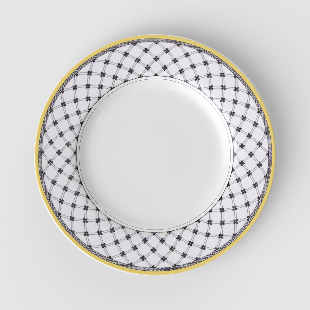 Audun Dinner plate - Multi-colored, 10.7'', Premium Porcelain