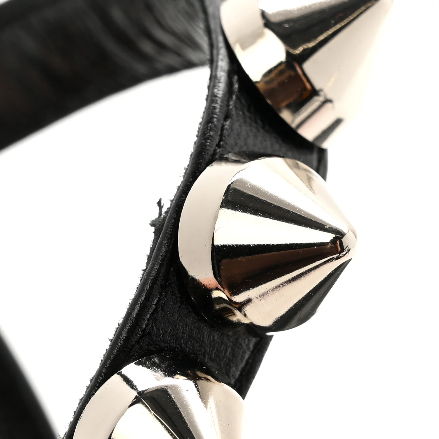 Calfskin Spikita Slingback 100 Stiletto Pumps 41 Black Silver