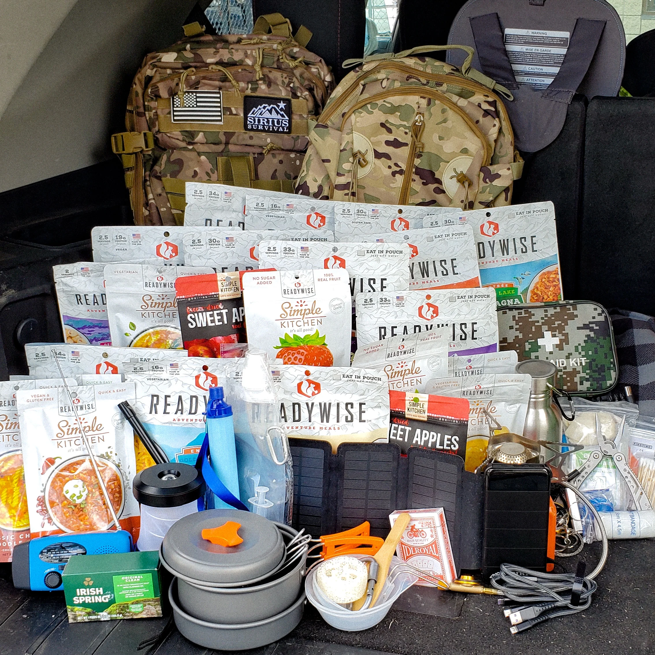 72 Emergency Survival Kit/Backpack �C 72 Hour for 2 People �C Disaster Preparedness �C Delicious Food, Gear, Lighting, First Aid, Tools More Camo(Camo) - Image 8