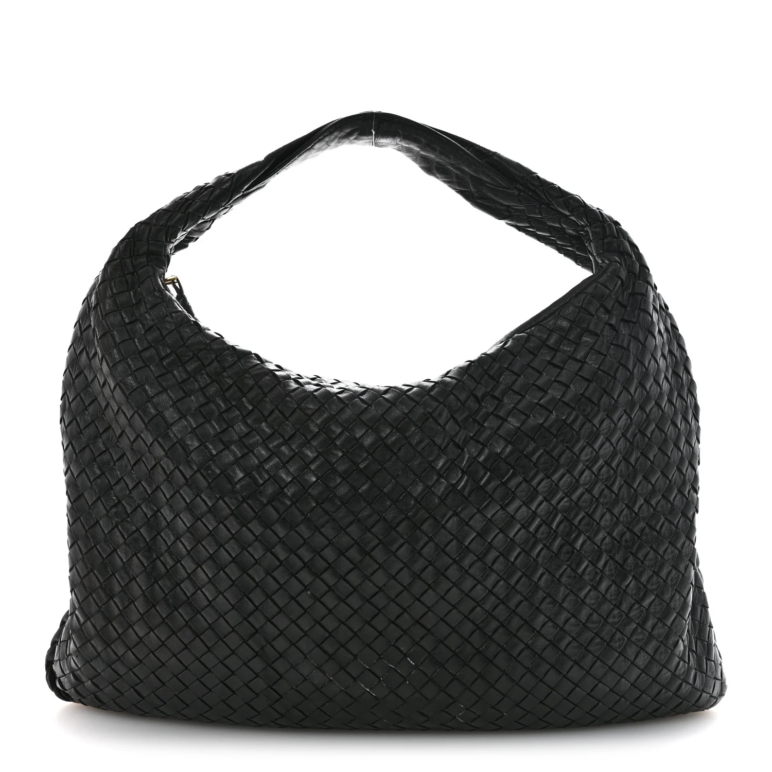 Nappa Intrecciato Large Veneta Hobo Black