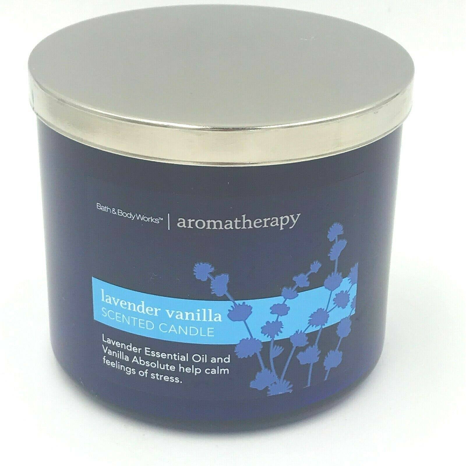Bath & Body Works Aromatherapy - 3 Wick Scented 14.5 oz Candle - Lavender Vanilla