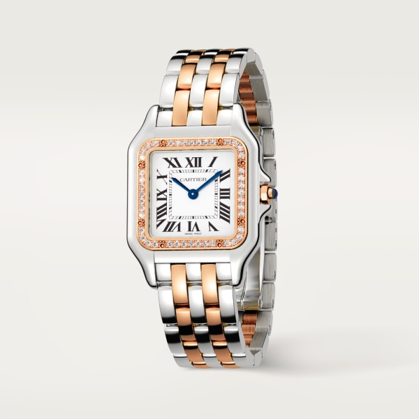 [Super Clone]PANTHERE Rose Gold Mix Diamond 30mm