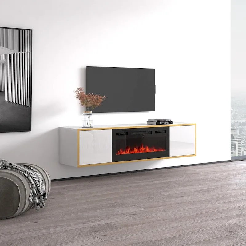 Electric Fireplace TV Stand for TVs up to 75 Inches