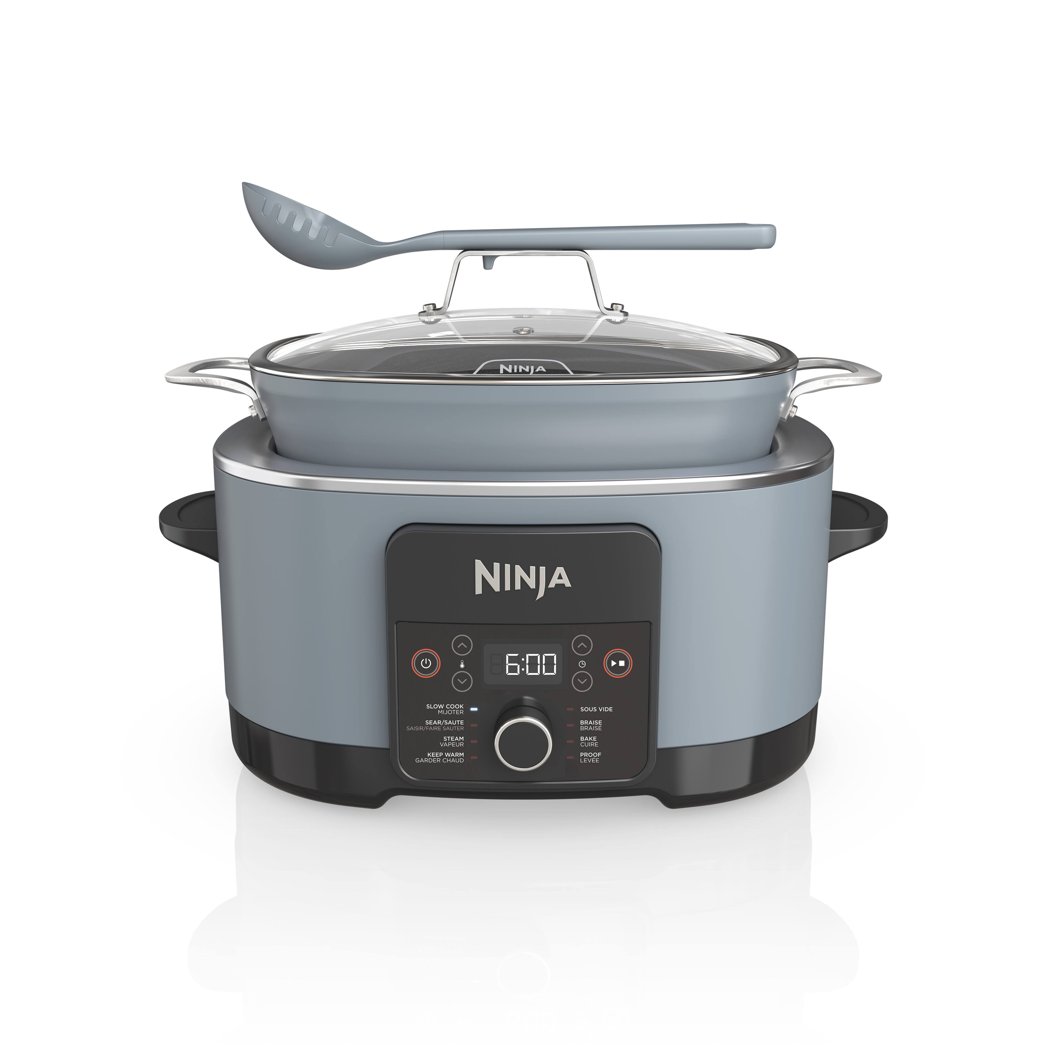 Ninja MC1001C Foodi PossibleCooker Pro 8.5 Quart Multi-Cooker, with 8-in-1 Slow Cooker, Dutch Oven, Steamer & More, Glass Lid & Integrated Spoon,