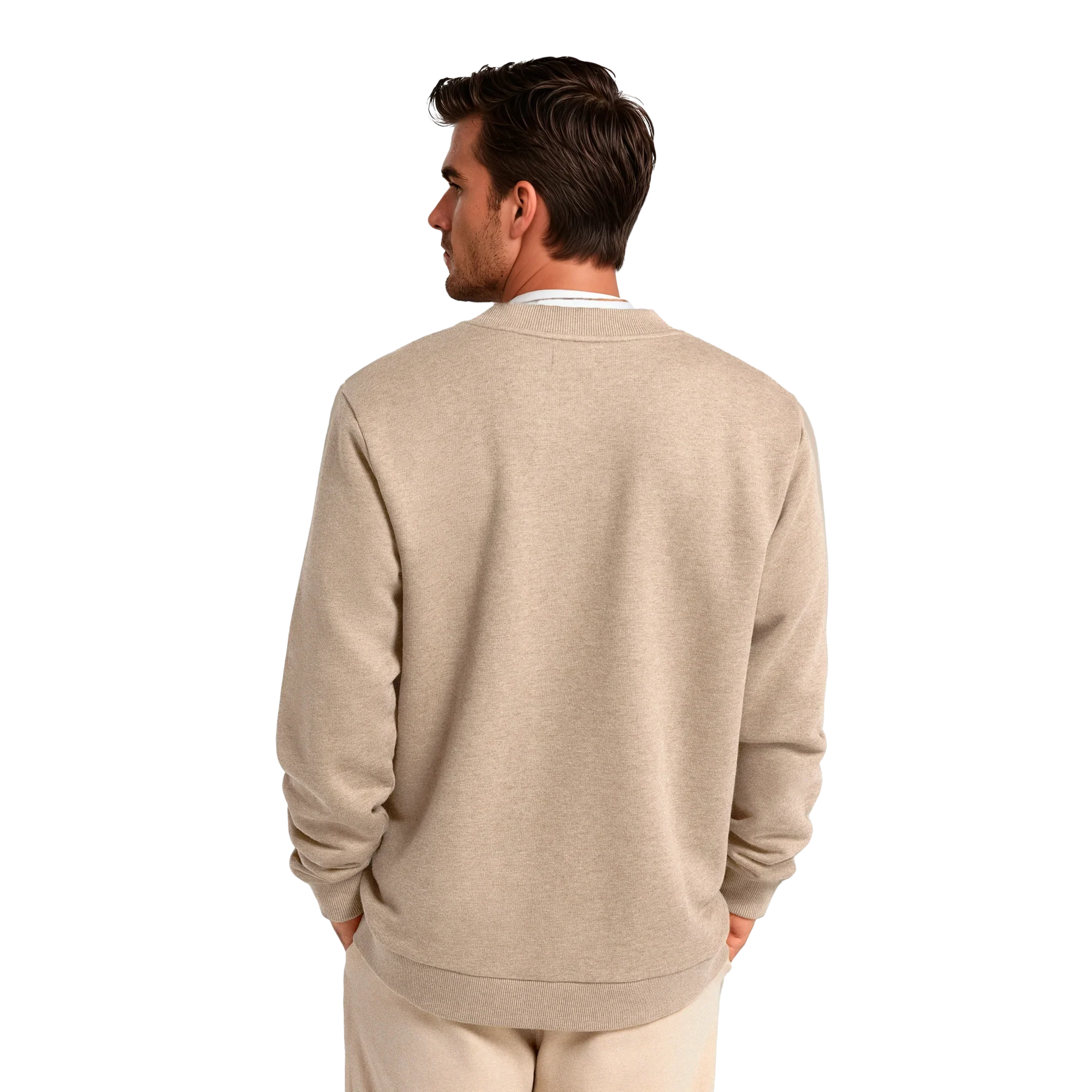 Men's Merino Blend Sweatshirt - Rugged Beige