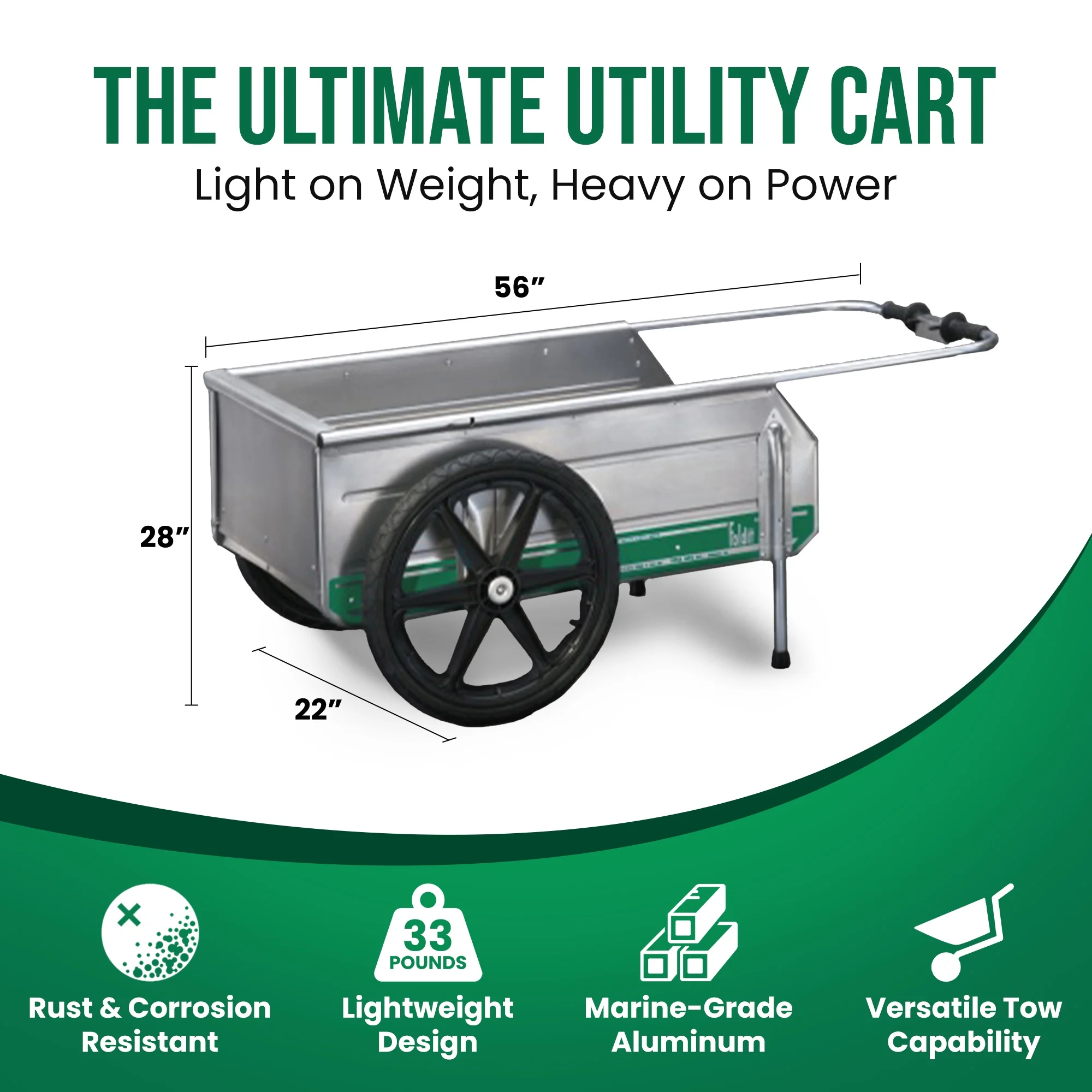 Tipke Manufacturing Company Foldit Do It All Aluminum Folding Utility Cart
