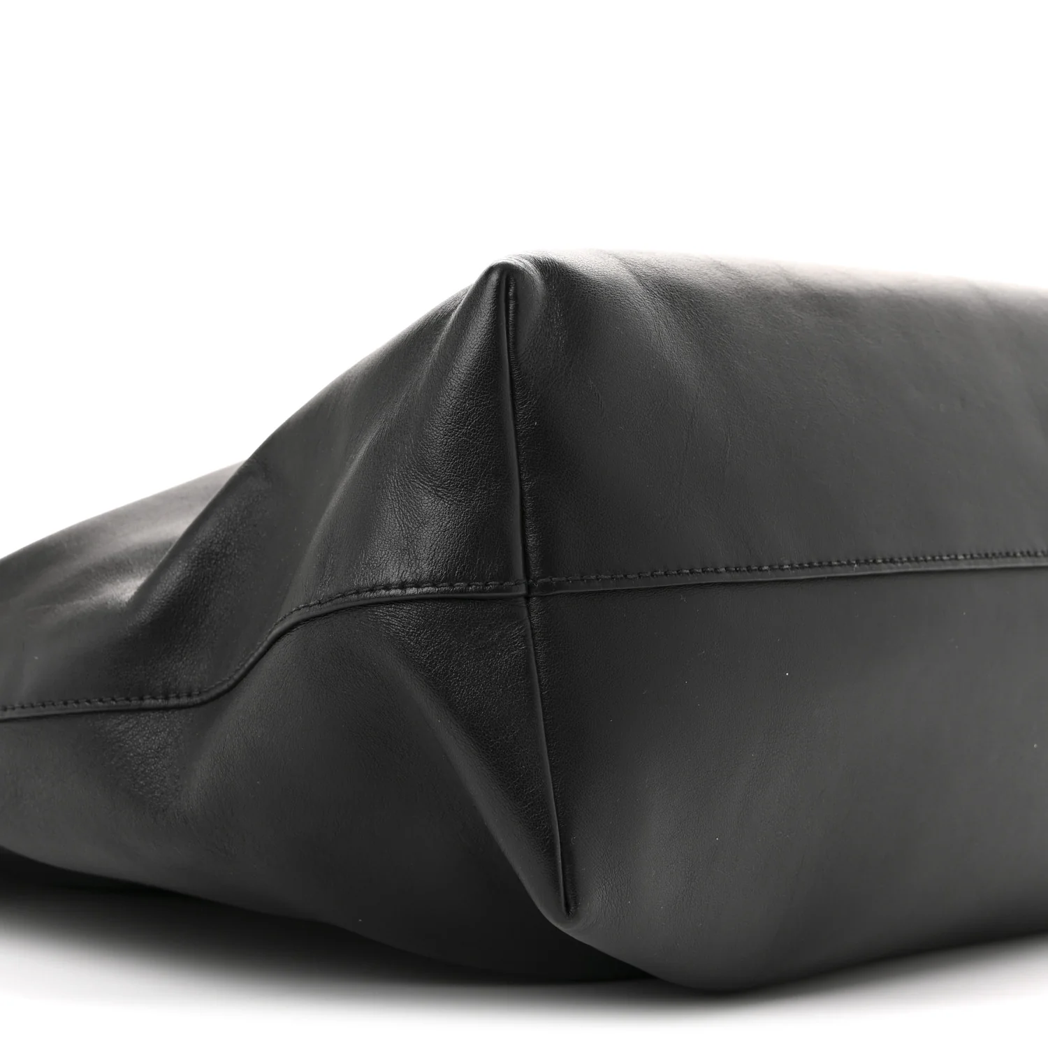 Soft Calf Shopping Tote Black
