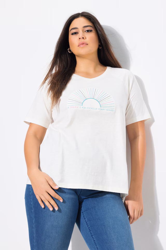 Embroidered Sunrise Lettering Tee