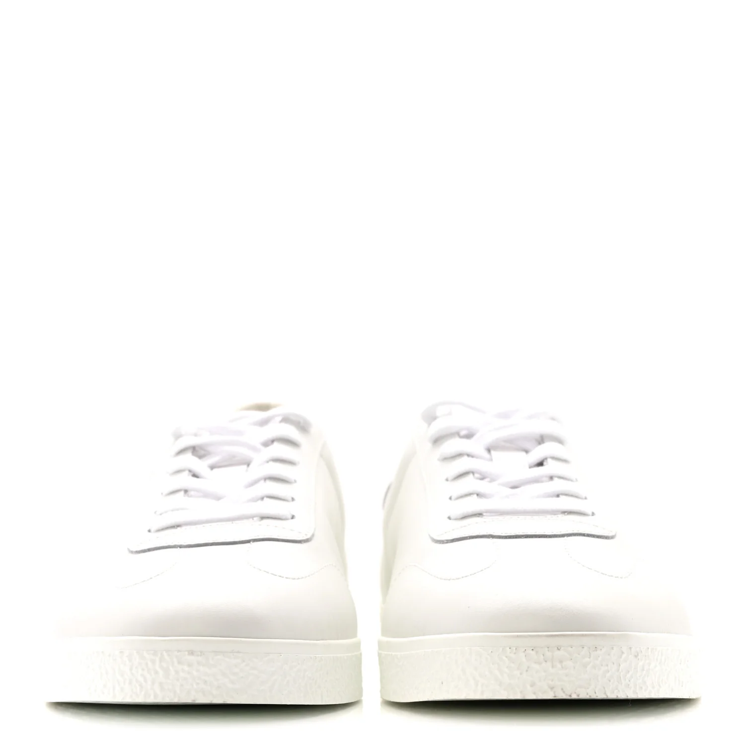 Calfskin Logo Debossed Town Sneakers 43 White