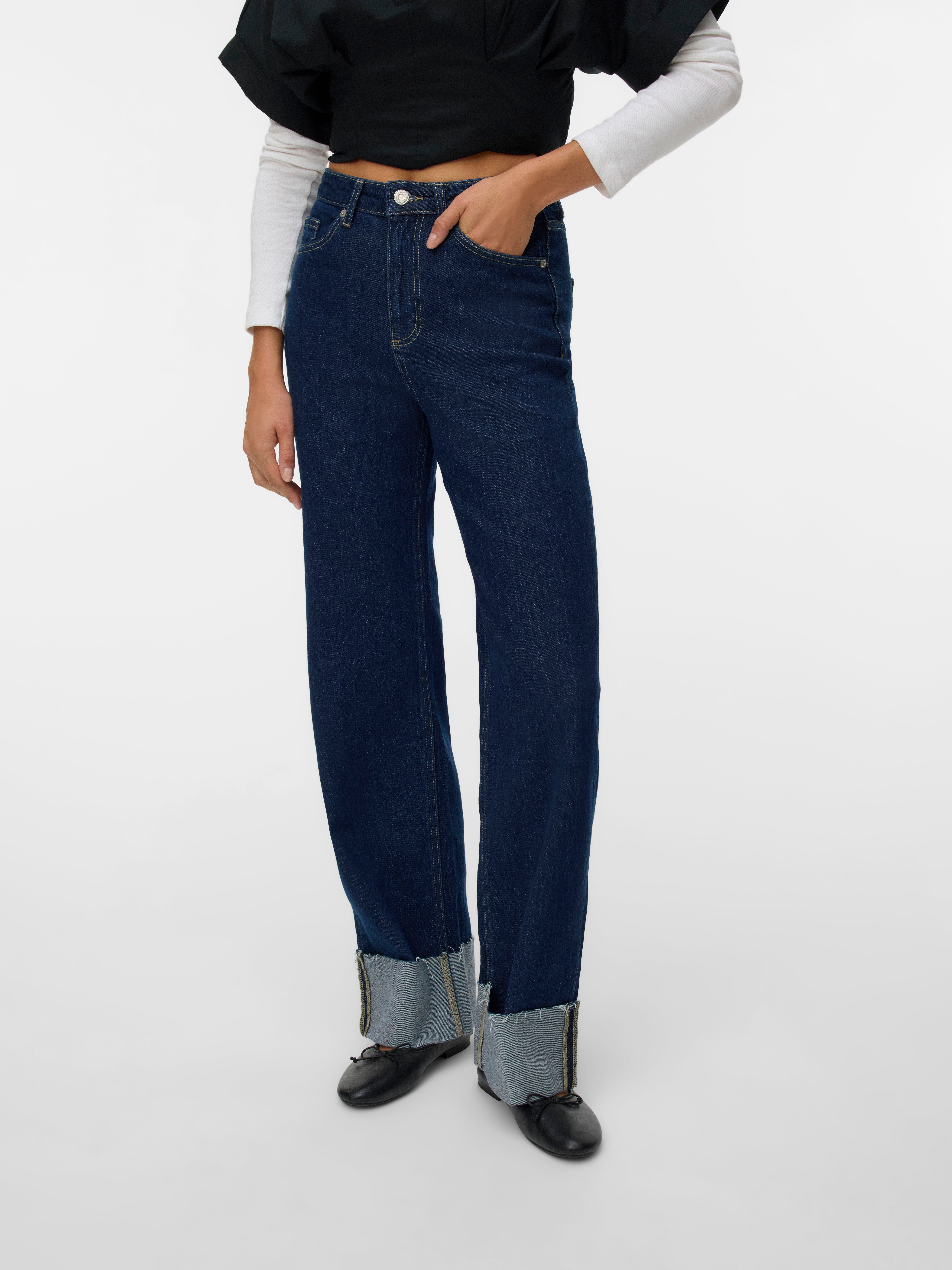 VERO MODA® VMTESSA High rise Wide Fit - Cropped Jeans