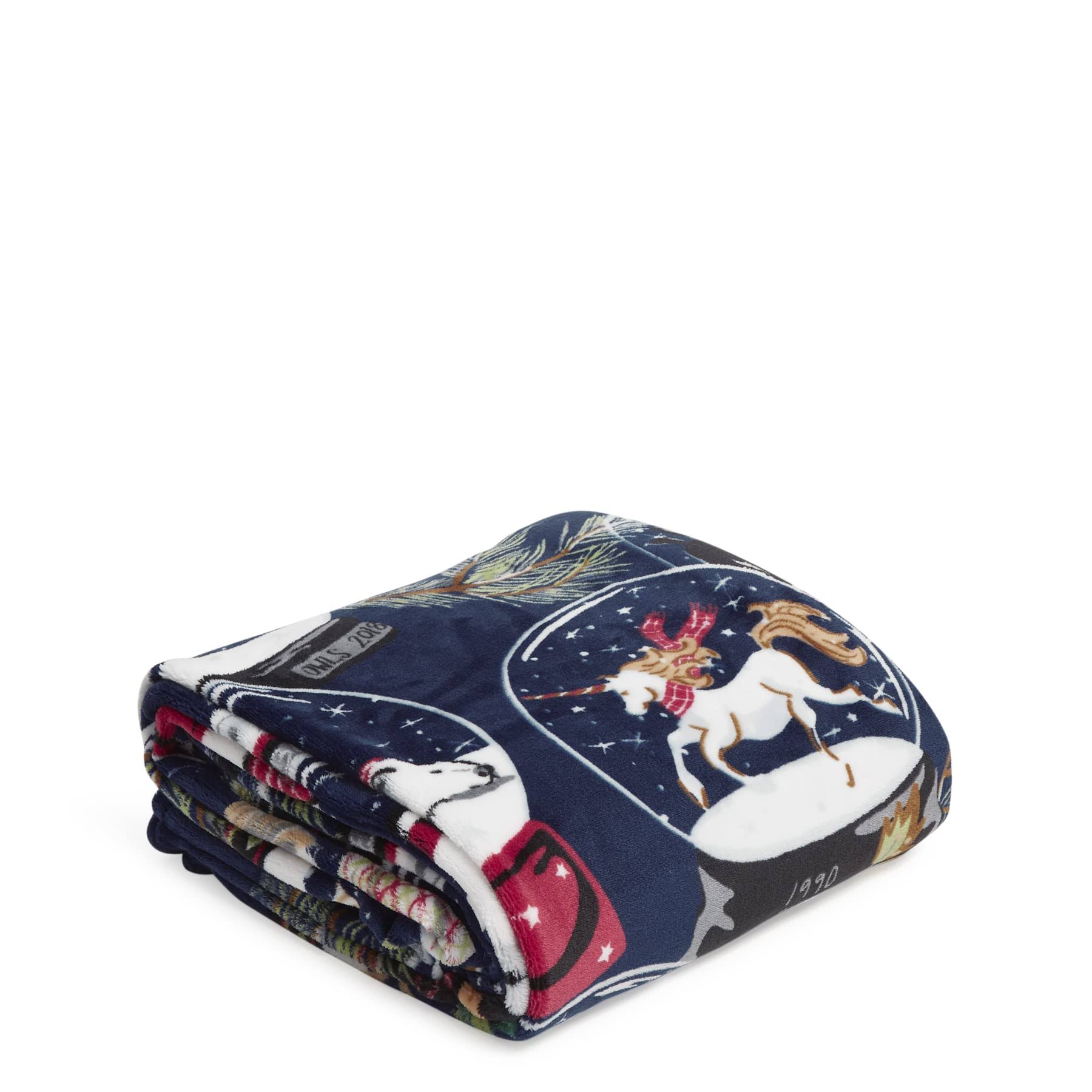 Vera Bradley Plush Throw Blanket ,Snow Globes