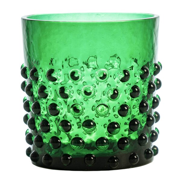 Hobnail vannglass 15 cl mørk grønn