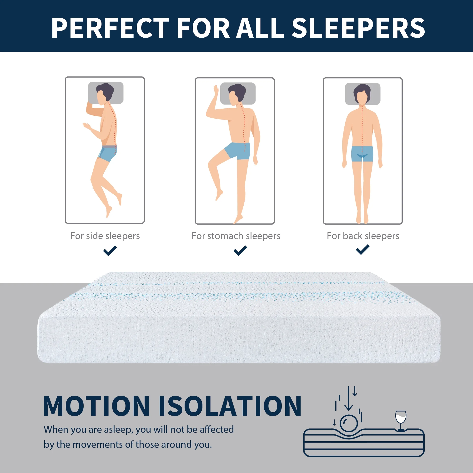 Essence Sleep Twin Mattress, 6" Memory Foam Mattress in a Box, Medium(Twin/6 in) - Image 4