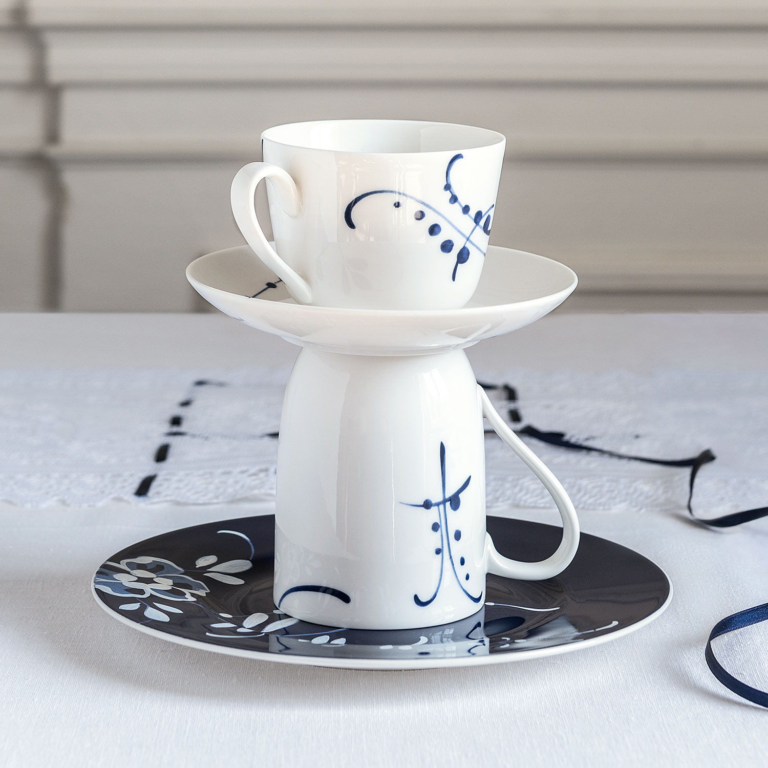 Vieux Luxembourg Mug - White, 9.9 oz, Premium Porcelain