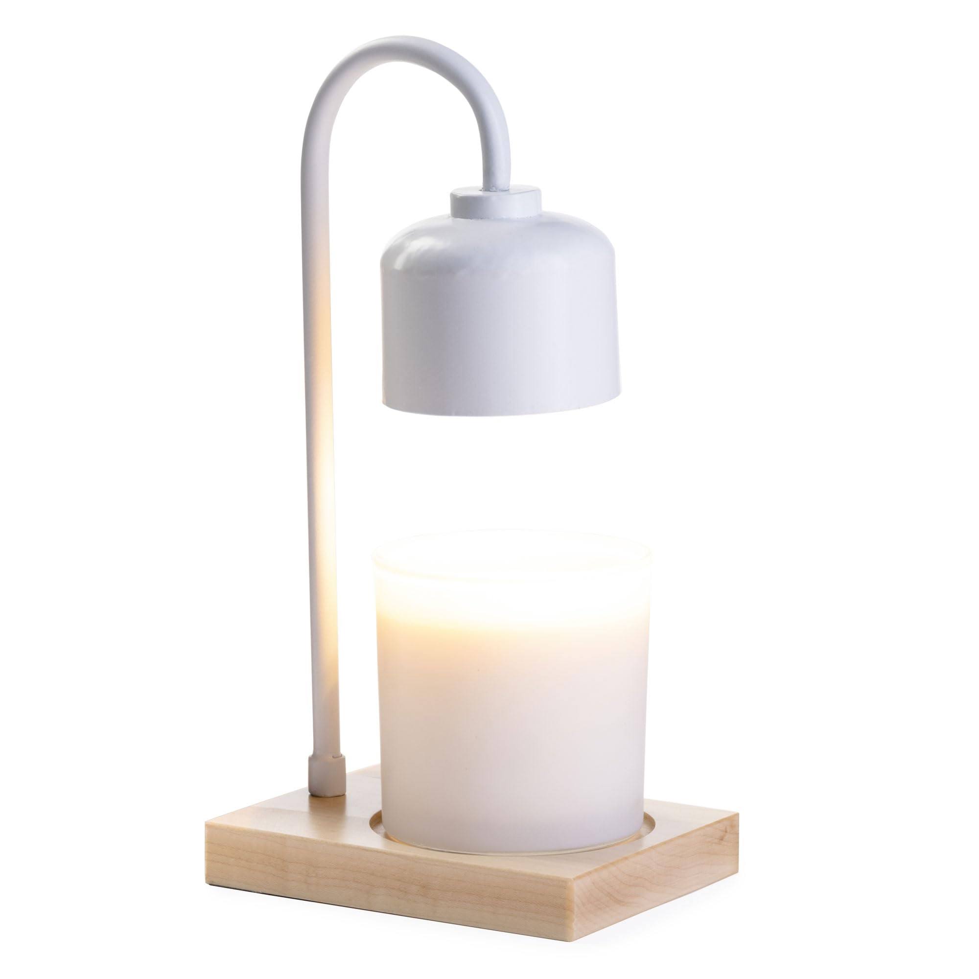 Candle Warmers White & Wood Arched Candle Warmer Lamp