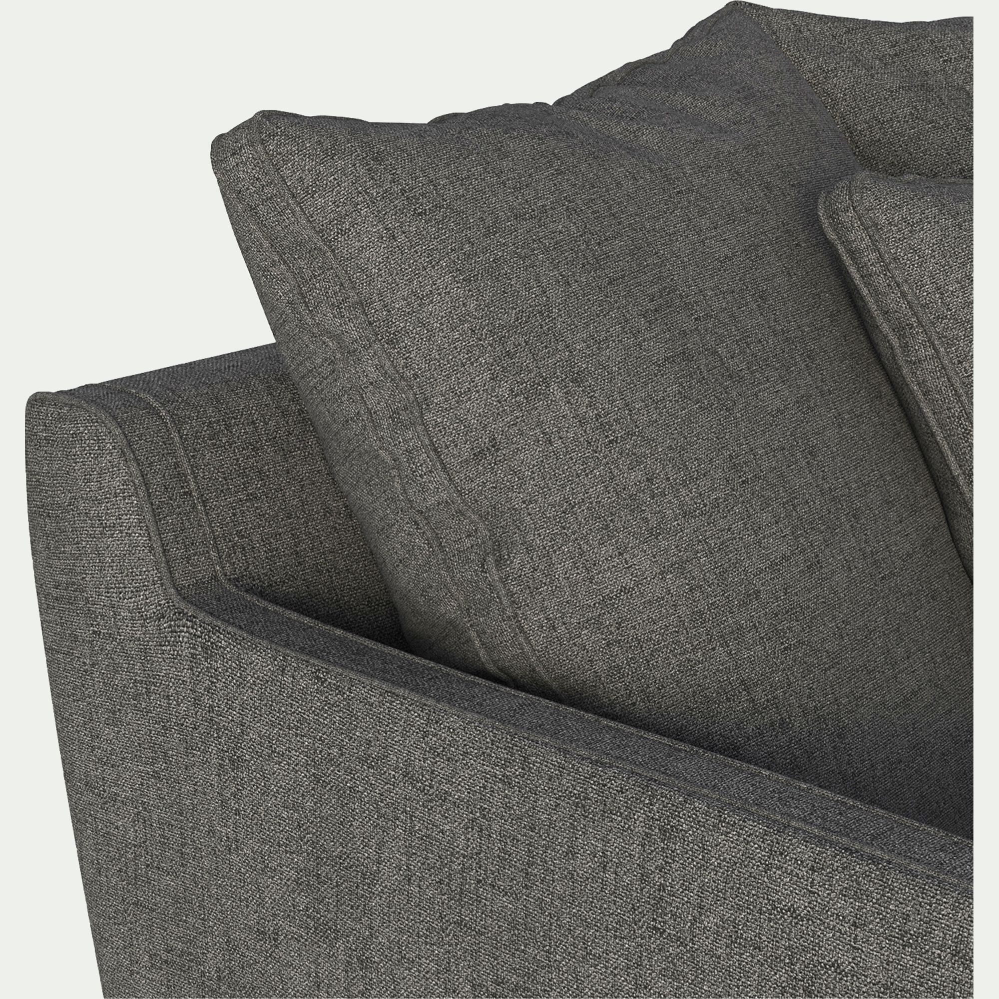 LENITA - Canapé 3 places fixe en tissu joint - gris restanque