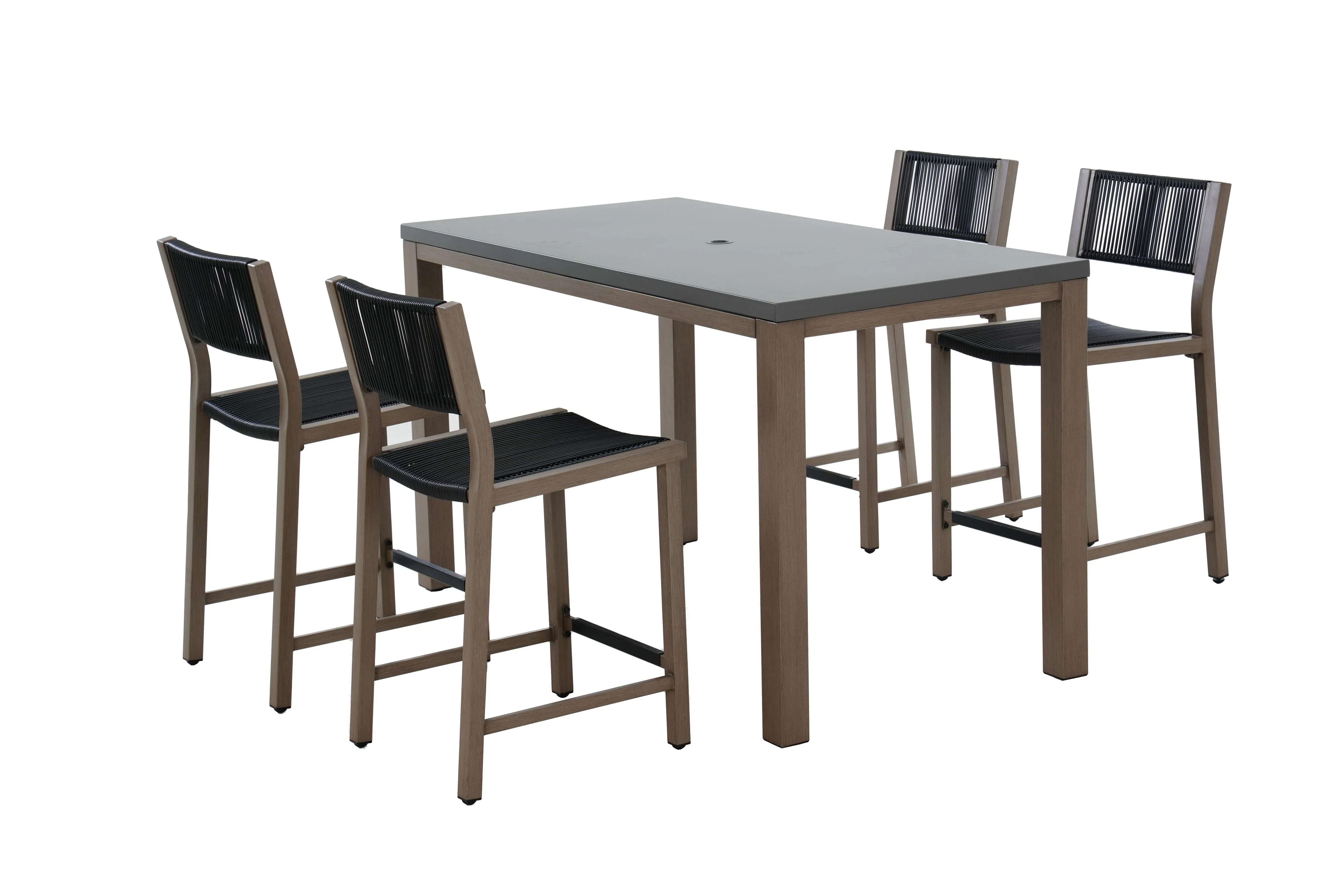 Better Homes & Gardens Tarren 5-Piece High Dining Set, Black