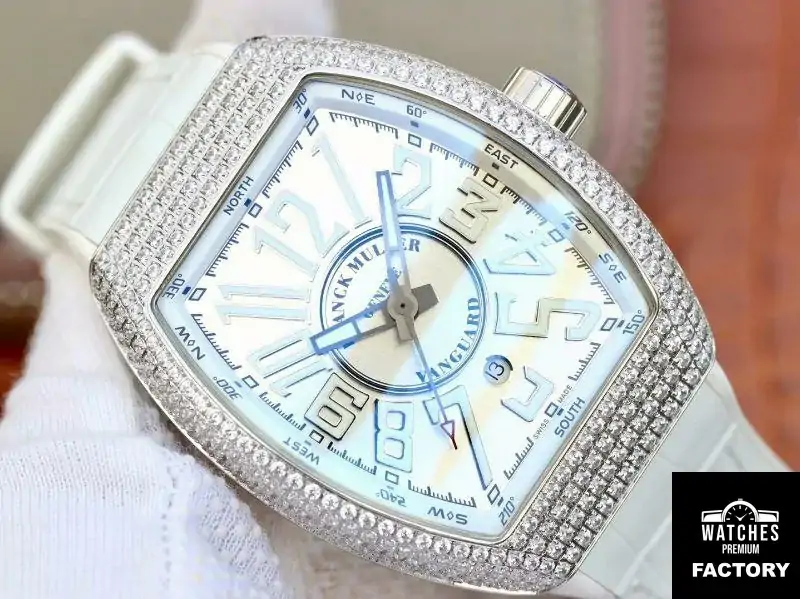 Franck Muller Vanguard V45.SC.DT.D.NBR.CD.5N.NR Silver Dial
