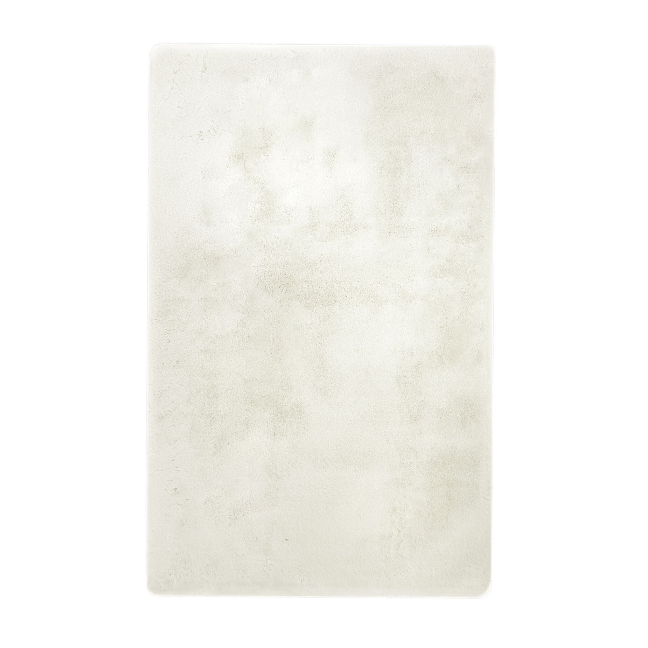 Faux Rabbit Fur Rug Ivory 150x240cm