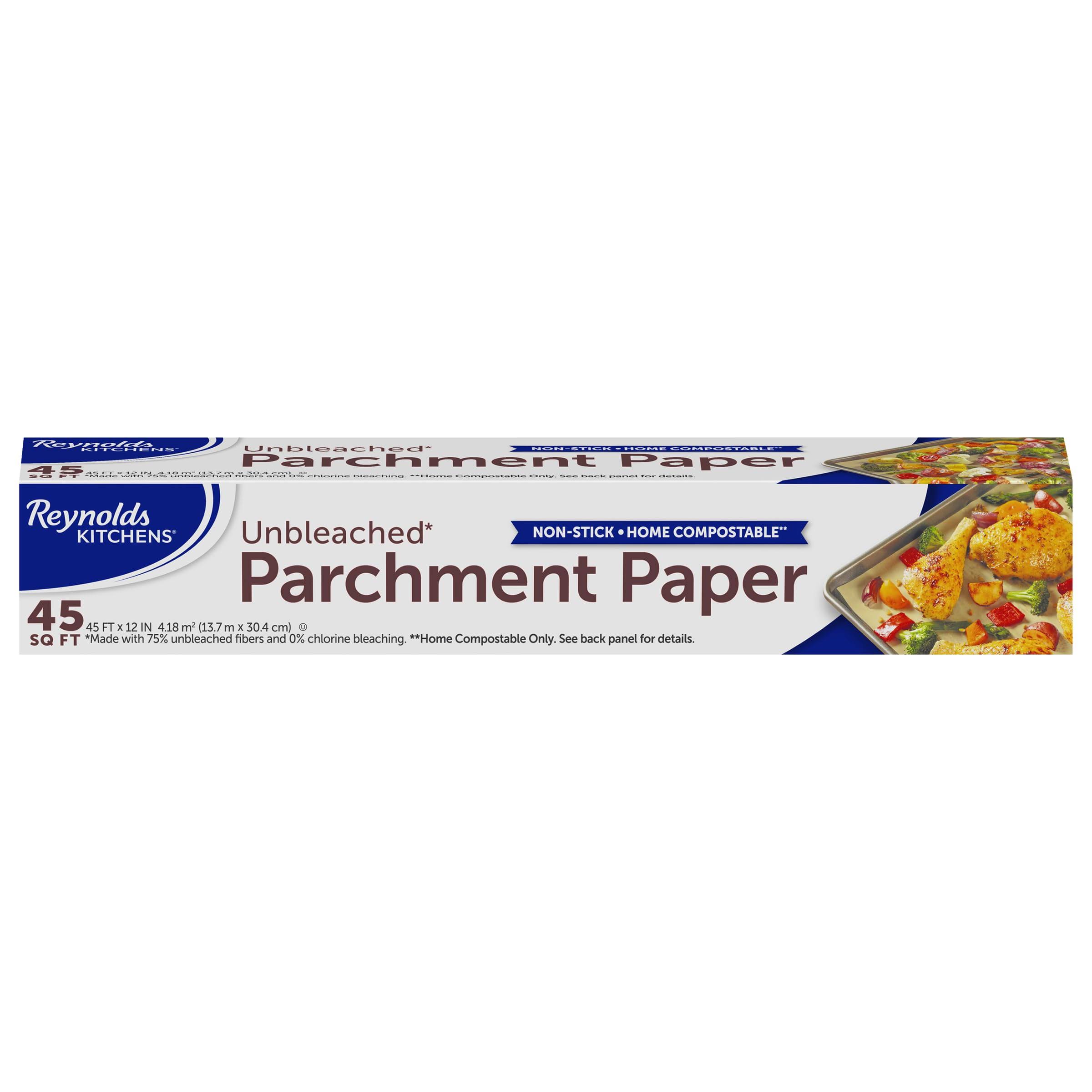 Reynolds Kitchens Parchment Paper, Unbleached & Compostable, 45 Square Feet