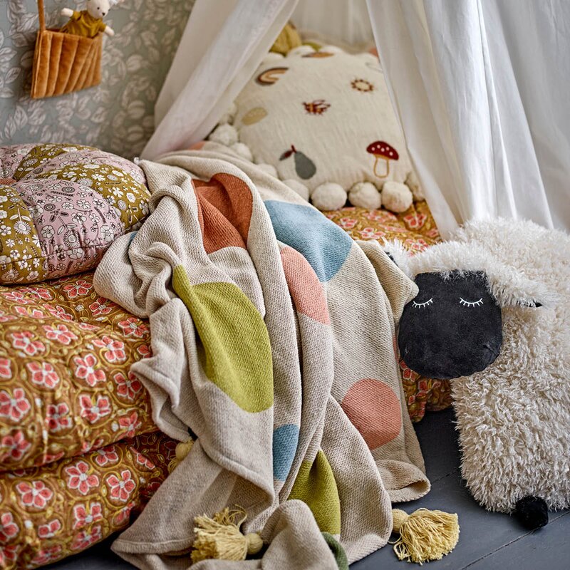 Pledd Clennie 160x130 cm natur