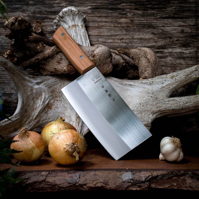 Chopper kniv trehåndtak