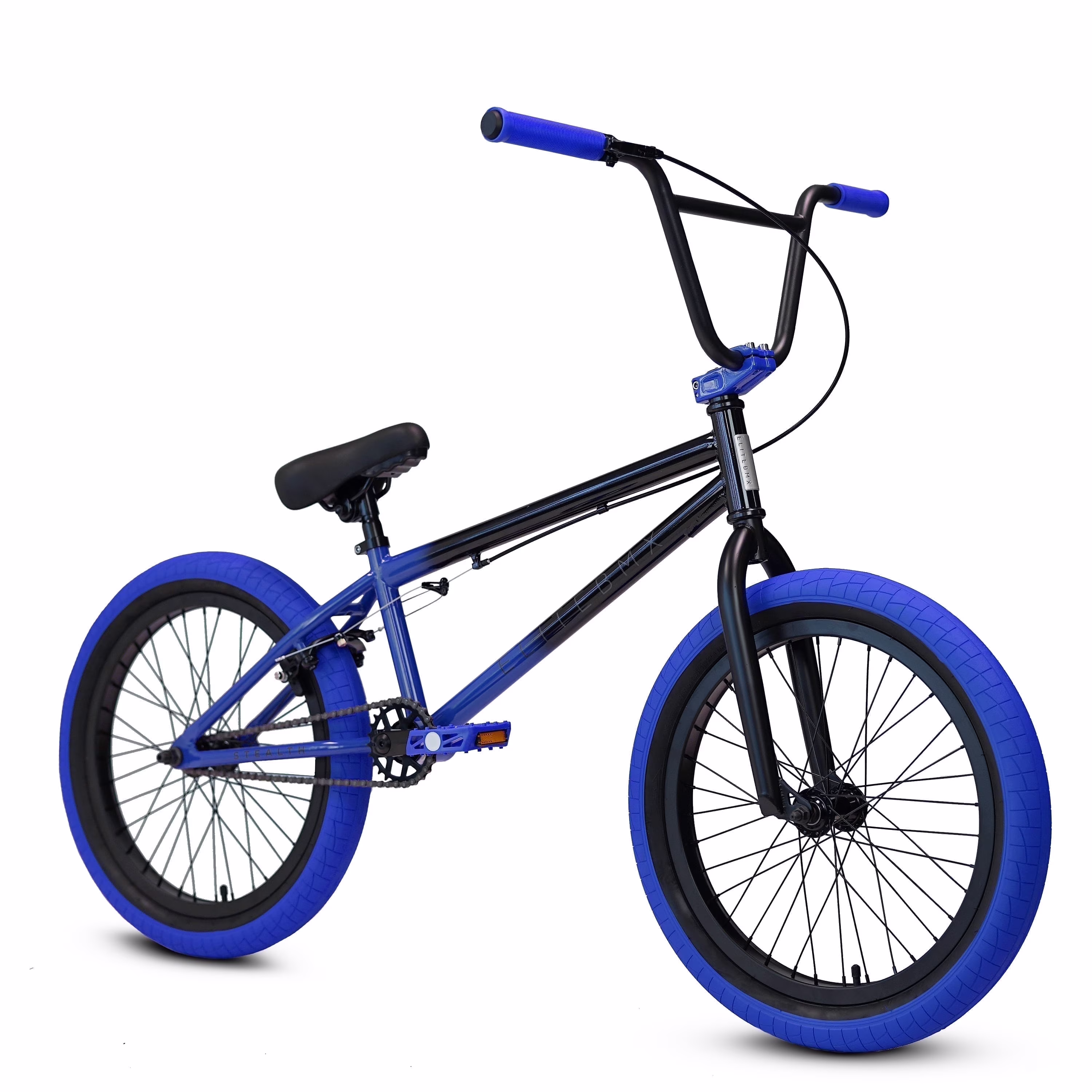 BMX Bicycle 20” Freestyle Bike Stealth Blue Purple Ideal for Ages 7 to 18 Years(20.5 in/Blue Purple) - Image 7
