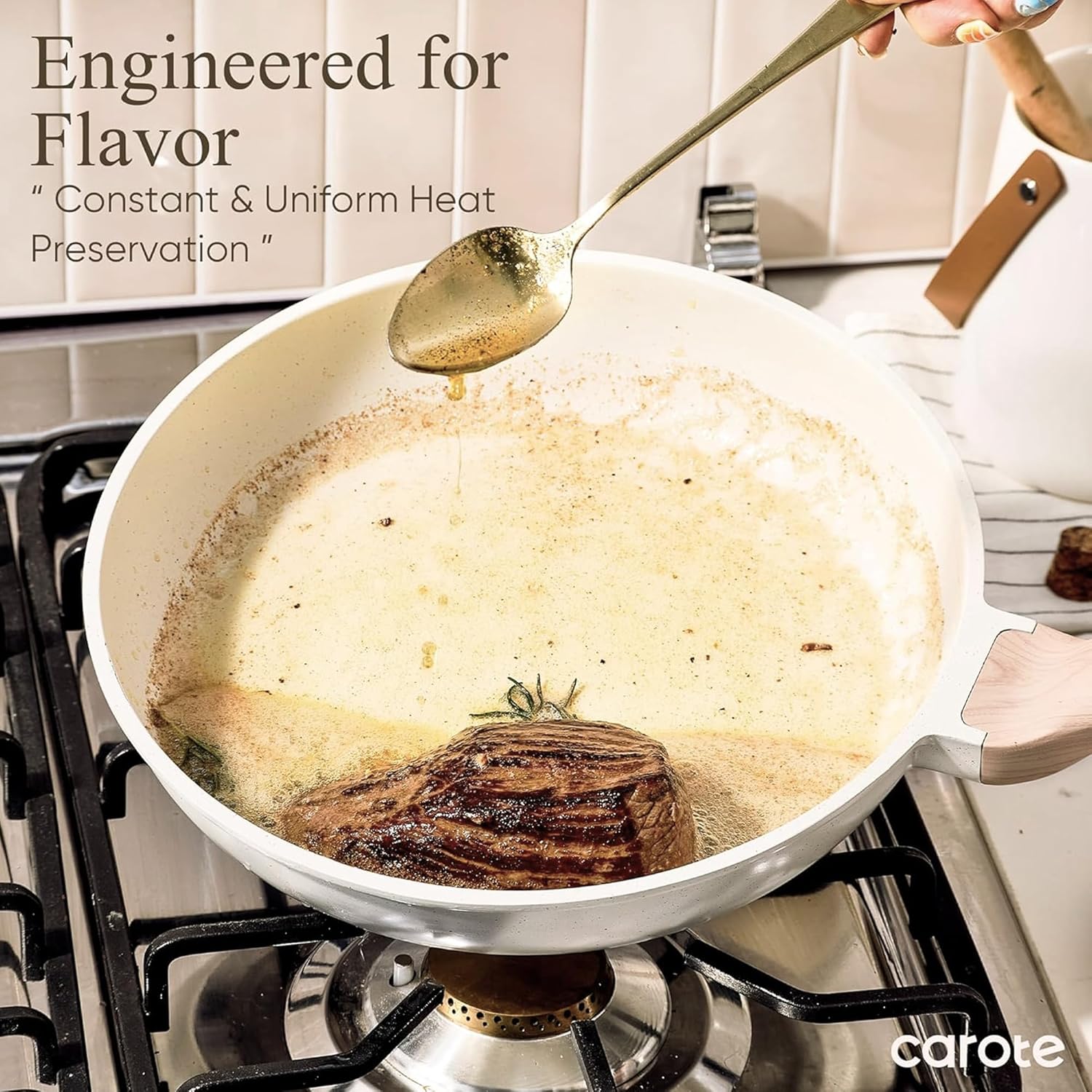 CAROTE 21pcs Pots and Pans Set, Nonstick Cookware Sets, with Egg Pan