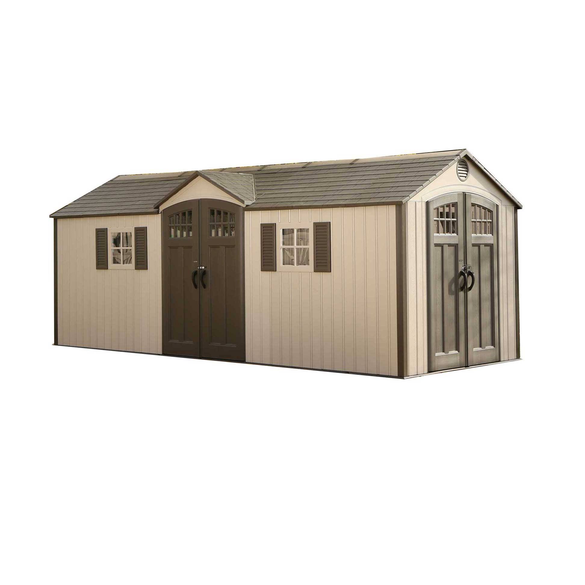 lifetime Garden Shed - 20 ft. W x 8 ft. D - Brown