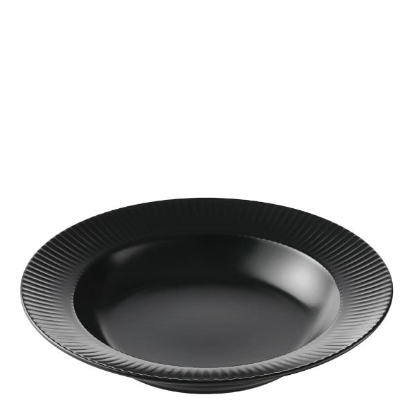 Groovy suppetallerken 23 cm steintøy svart